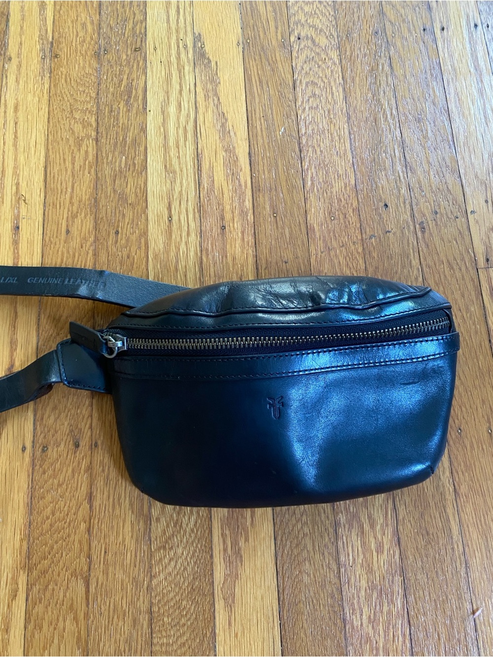 Frye Black Leather Waist Bum Bag Fanny Pack